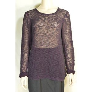Lilla-P top sweater top SZ L brown black loose wea